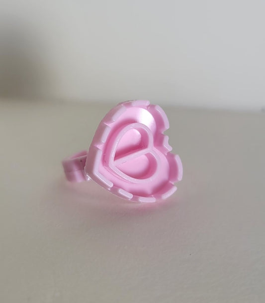 Pink Heart Adhesive Ring